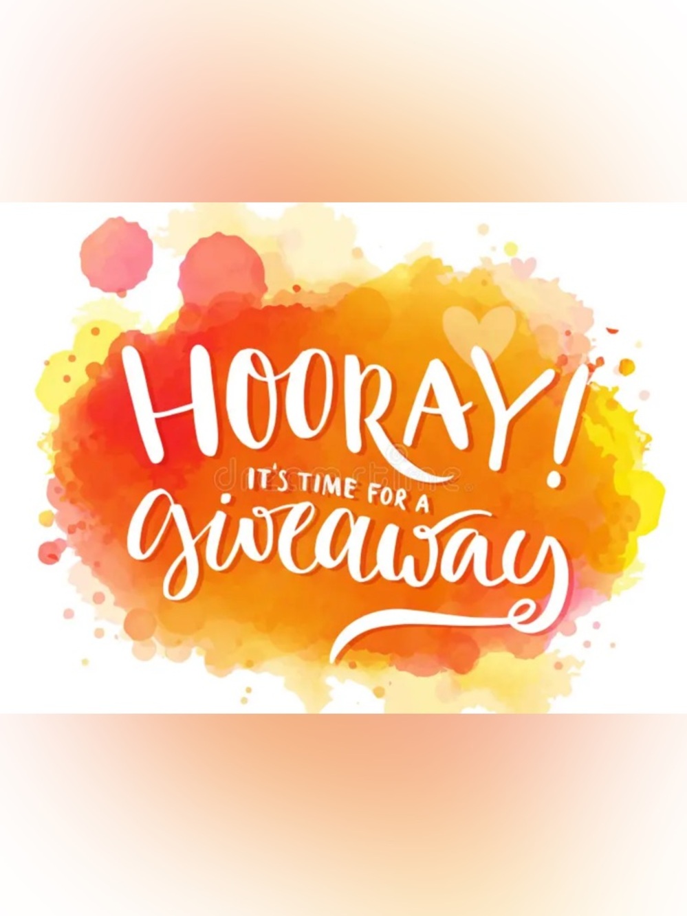 Hooray Giveaway Graphic in Orange and Yellow